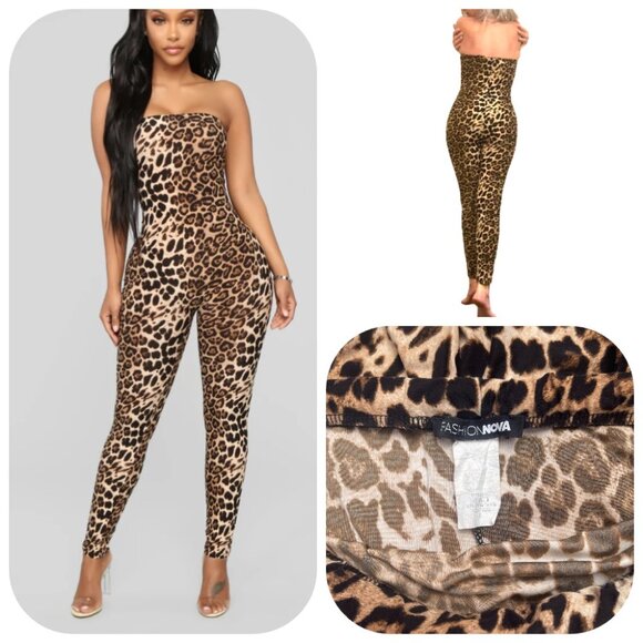 Fashion Nova Pants - Fashion Nova animal print Bodysuit S